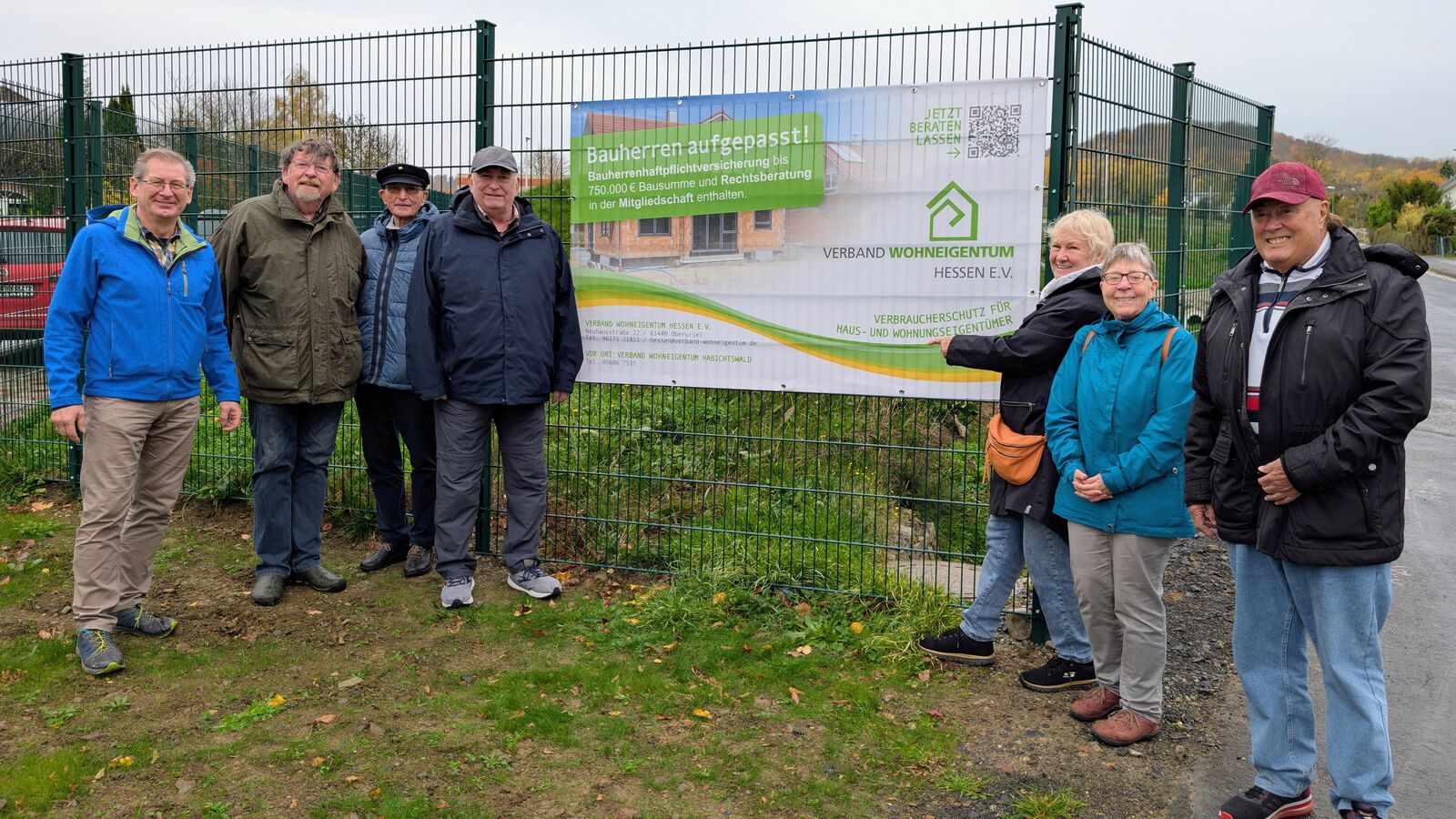 Gut sichtbar wird ein Werbebanner auf den Verband Wohneigentum aufmerksam machen.