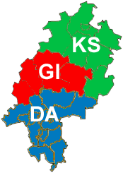 Regierungsbezirke Hessen
