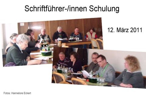 Schulung der Schriftführer/-innen