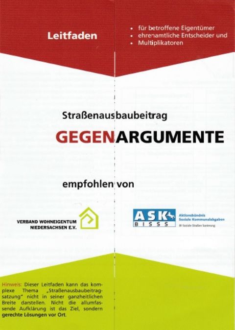 Straßenausbaubeiträge - Gegenargumente