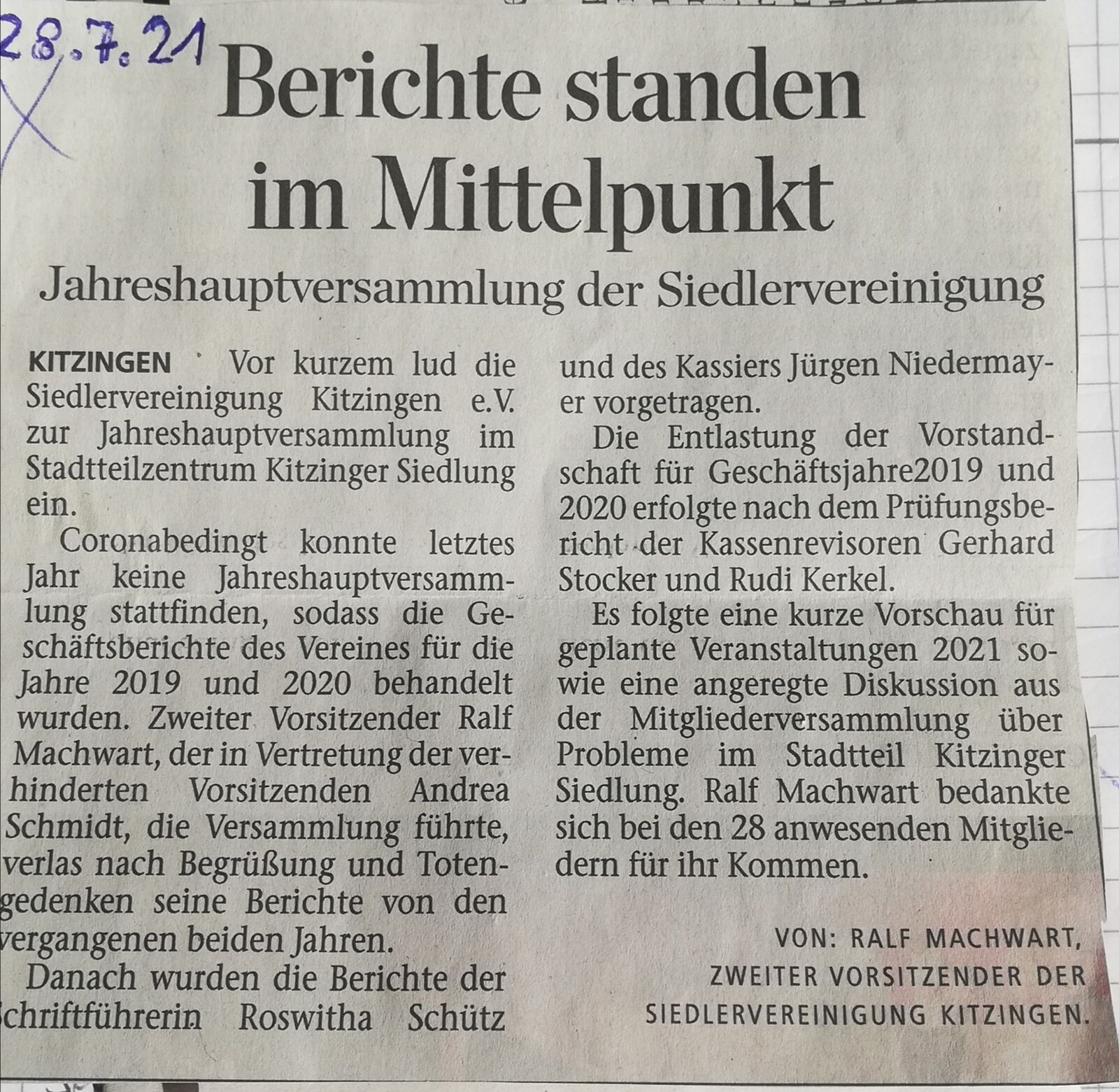 Bericht Kitzinger Zeitung