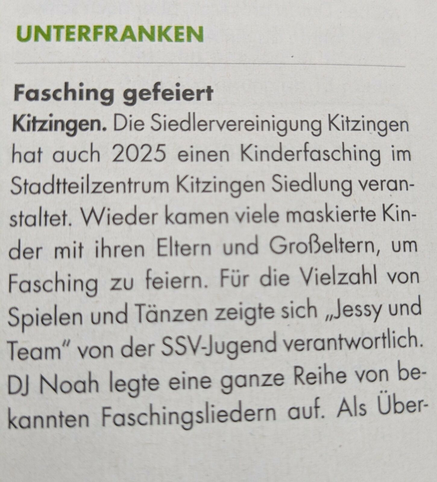 Kinderfasching 2025 STZ