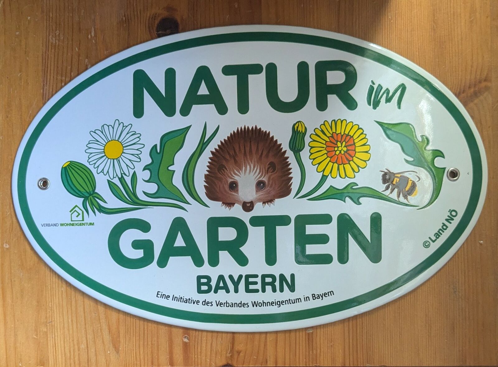 Plakette für zertifizierten Garten