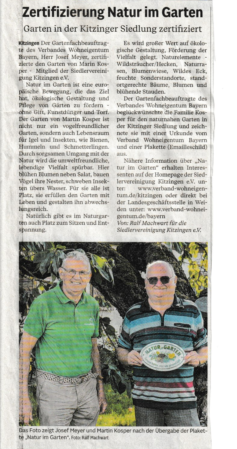 Zeitungsbericht vom 14. Okt. 25