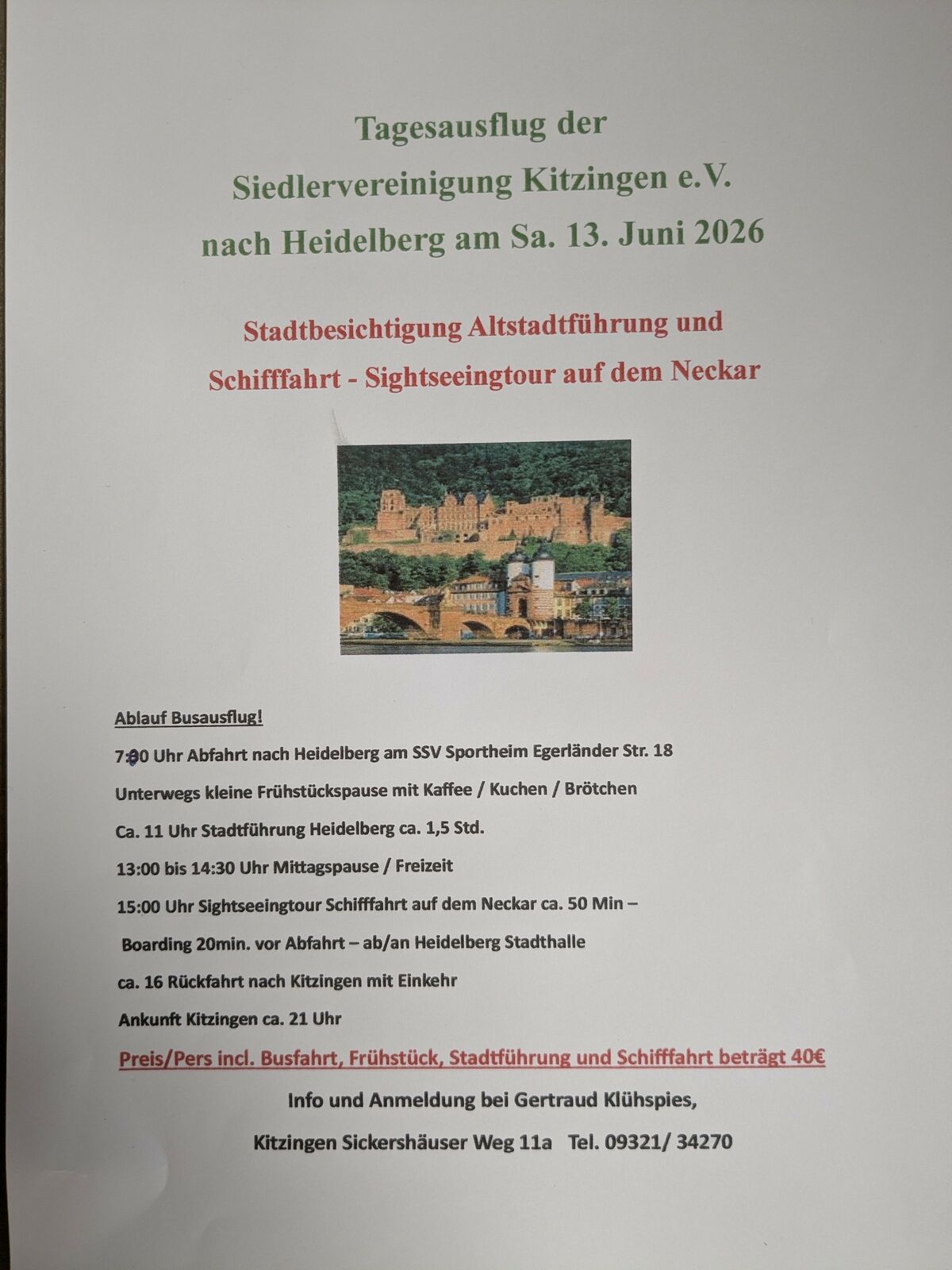 Vereinsausflug Heidelberg