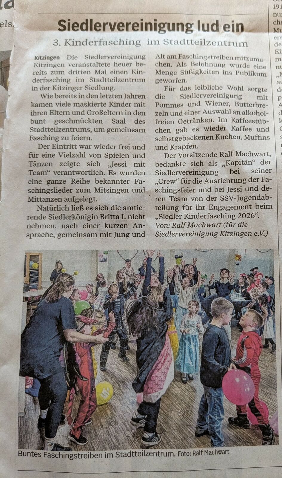 Kinderfasching 2026 STadtteilzentrum