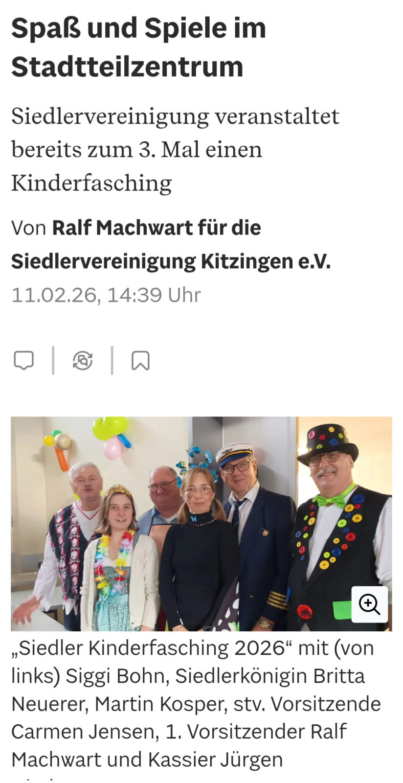 Siedler Kinderfasching