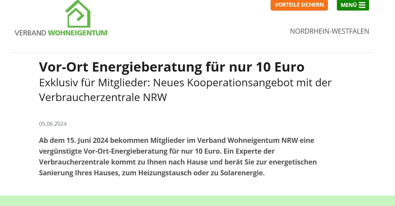 Energieberatung für 10 Euro