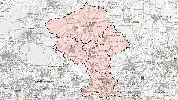 Themenbild: Karte Kreisgebiet