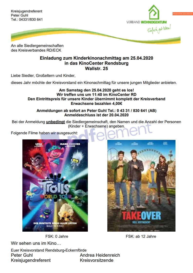 Kino im April 2020