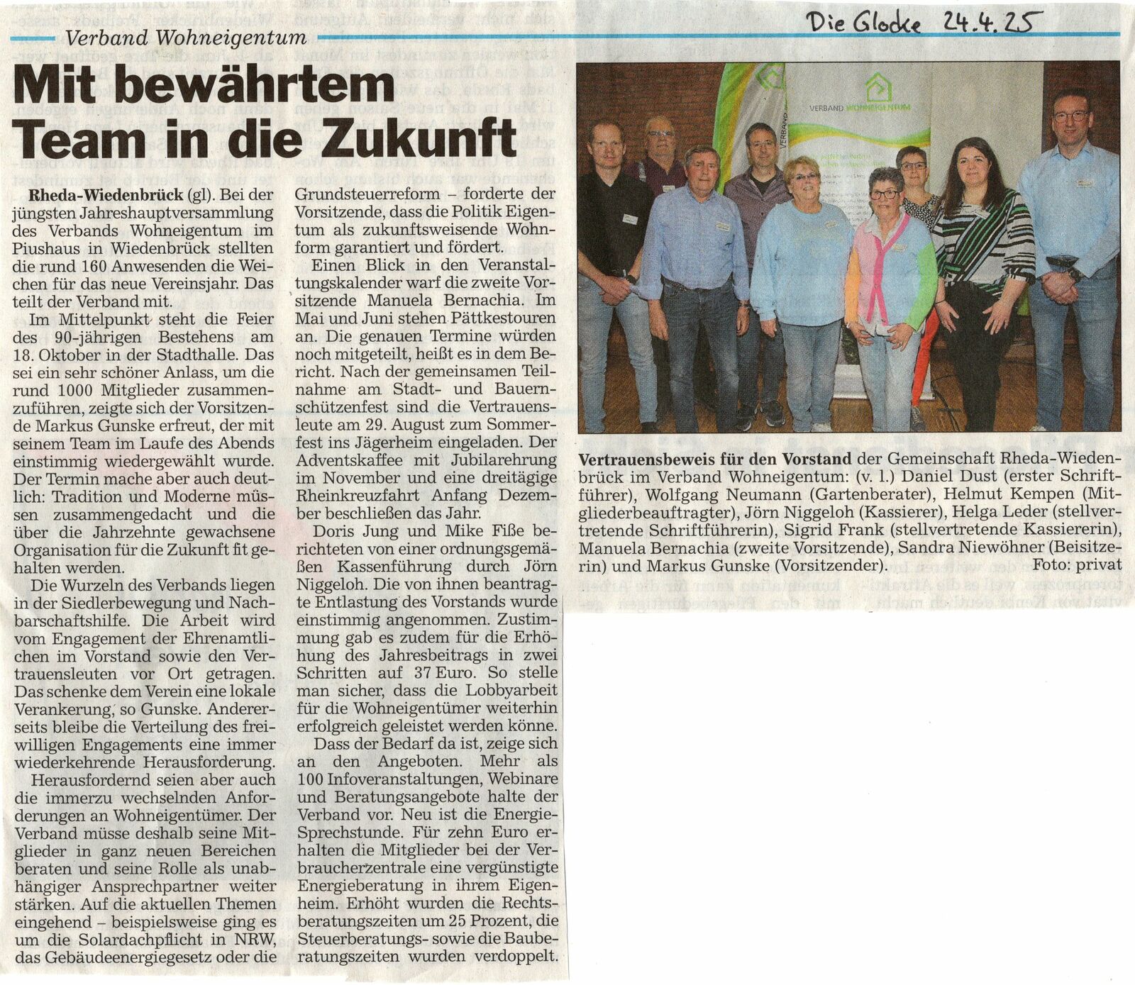 Mit bewährtem Team in die Zukunft