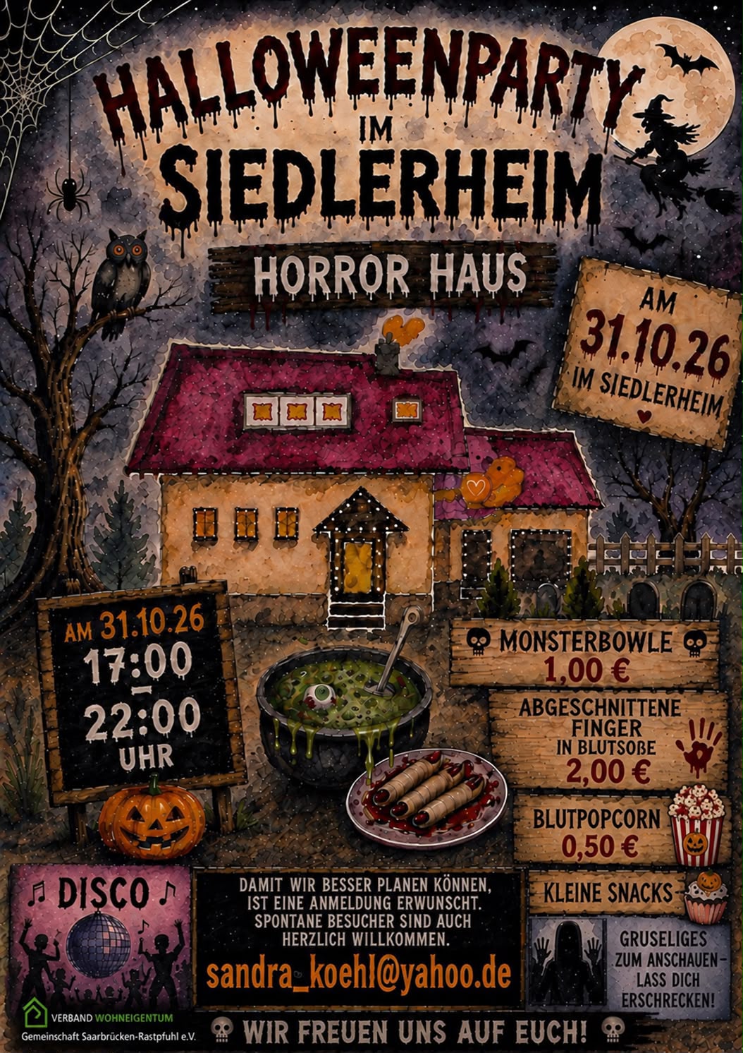 Einladung zur Halloweenparty