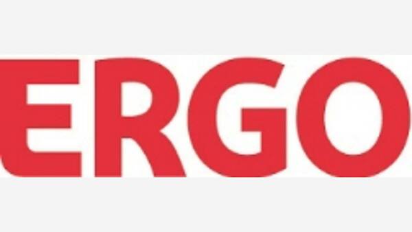 Themenbild: Textlogo mit der Zeichenfole ERGO, in rot.