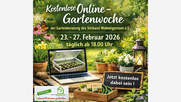 Themenbild: Vorschaubild kostenlose Online-Gartenwoche vom 23.-27.02.2026, täglich ab 18 Uhr