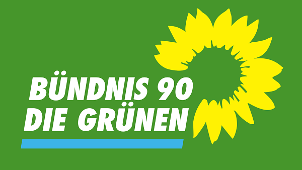 Themenbild: Logo der Partei DIE GRÜNEN mit Sonnenblume
