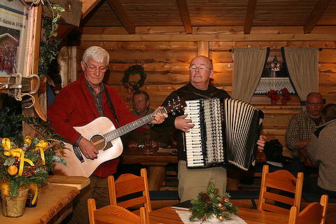 In der Blockhütte am 