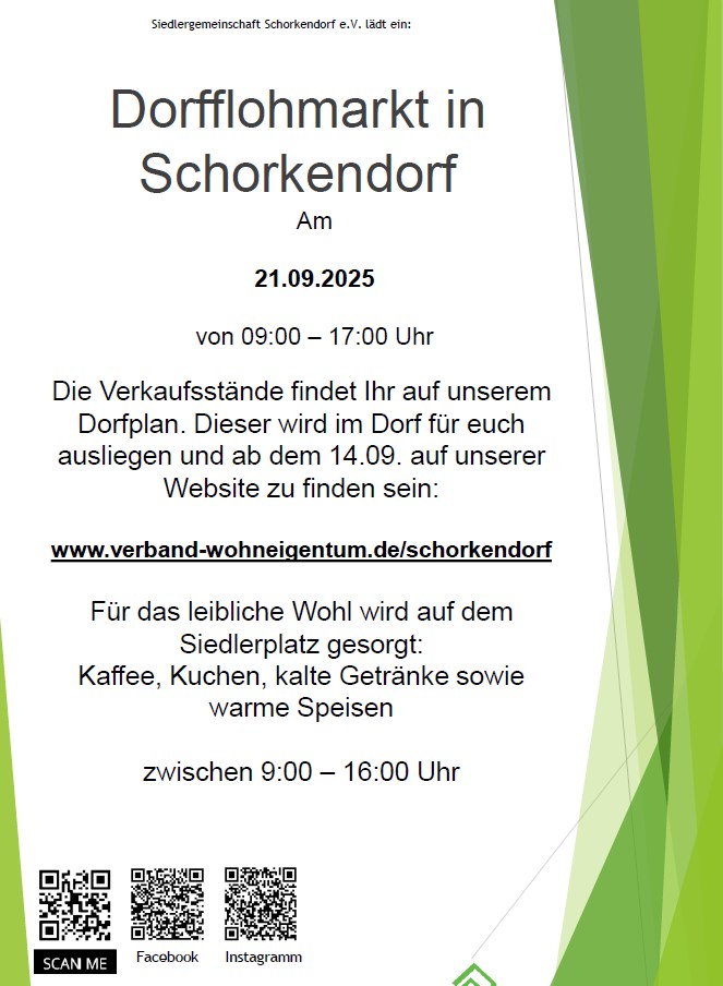 2. Schorkendorfer Dorfflohmarkt