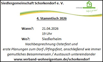 4. Siedlerstammtisch 2026