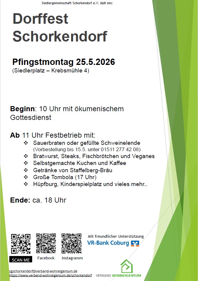 Dorffest Schorkendorf 2026