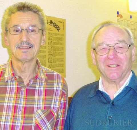 Seit 40 Jahren singen Hans Hauger (rechts) und Heiz Lohrer im Siedlerchor.