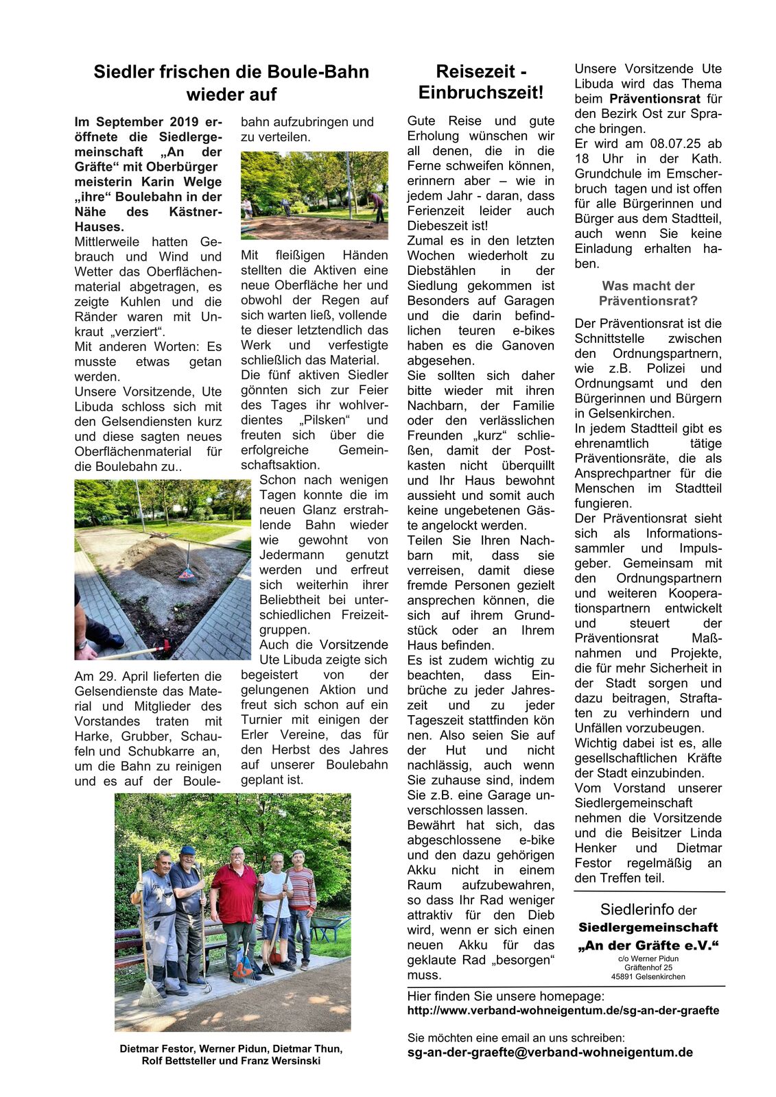Siedlerinfo Sommer 2025
