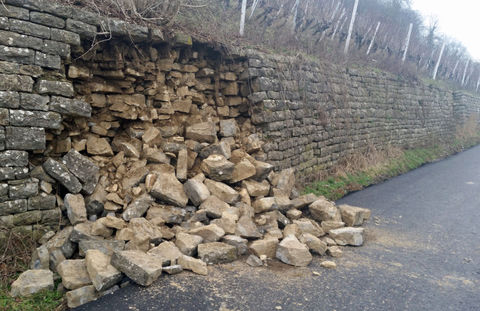 Weinbergmauer eingestürzt