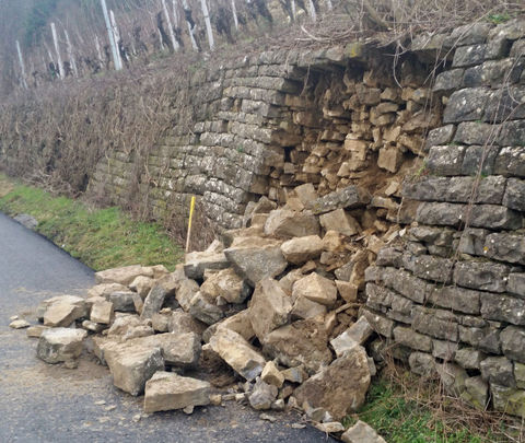 Weinbergmauer eingestürzt