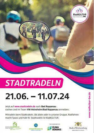 STADTRADELN in Bad Rappenau vom 21. Juni bis 11. Juli 2024