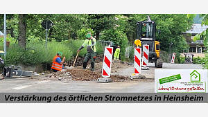 Verstärkung des örtlichen Stromnetzes in Heinsheim