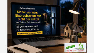 Online - Webinar: Sicher wohnen: Einbruchschutz aus Sicht der Polizei