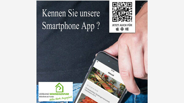 Themenbild: Smartphone-App des Verband Wohneigentum Heinsheim am Neckar