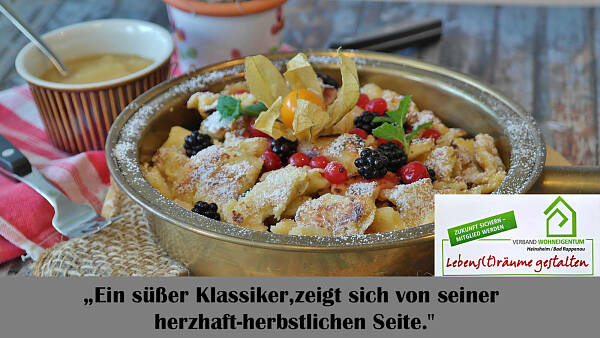 Themenbild: "Pfifferlings-Schmarrn mit Kürbiskernrahm" Themenbild: "Pfifferlings-Schmarrn mit Kürbiskernrahm"