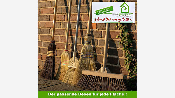 Themenbild: Der passende Besen für jede Fläche Themenbild: Der passende Besen für jede Fläche