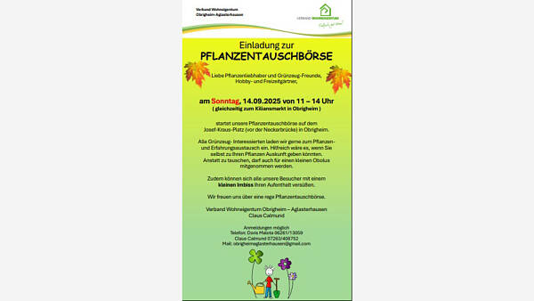 Themenbild: Pflanztauschbörse Themenbild: Pflanztauschbörse