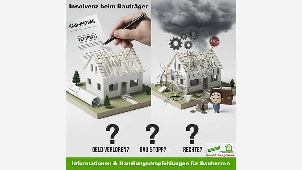 Themenbild: "Insolvenz beim Bauträger - was bedeutet das für Käufer?" Themenbild: "Insolvenz beim Bauträger - was bedeutet das für Käufer?"