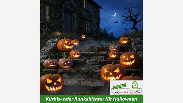 Themenbild: Kürbis- oder Runkellichter für Halloween Themenbild: Kürbis- oder Runkellichter für Halloween