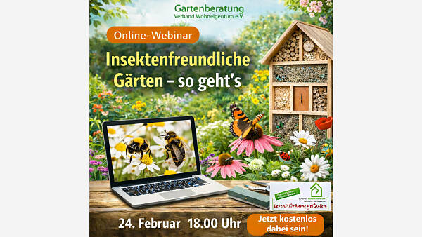 Themenbild: Online-Webinar: "Insektenfreundliche Gärten - so geht‘s"