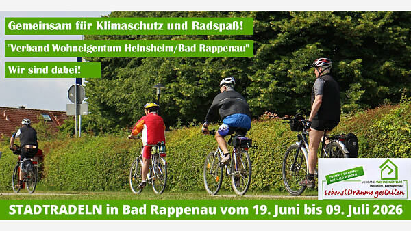 Themenbild: STADTRADELN 2026 in Bad Rappenau vom 19. Juni bis 9. Juli