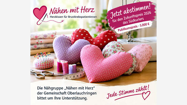 Themenbild: Nähen mit Herz: Herzkissen-Projekt beim Zukunftspreis 202