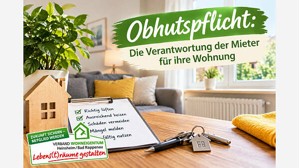Themenbild: Obhutspflicht: Die Verantwortung der Mieter für ihre Wohnung