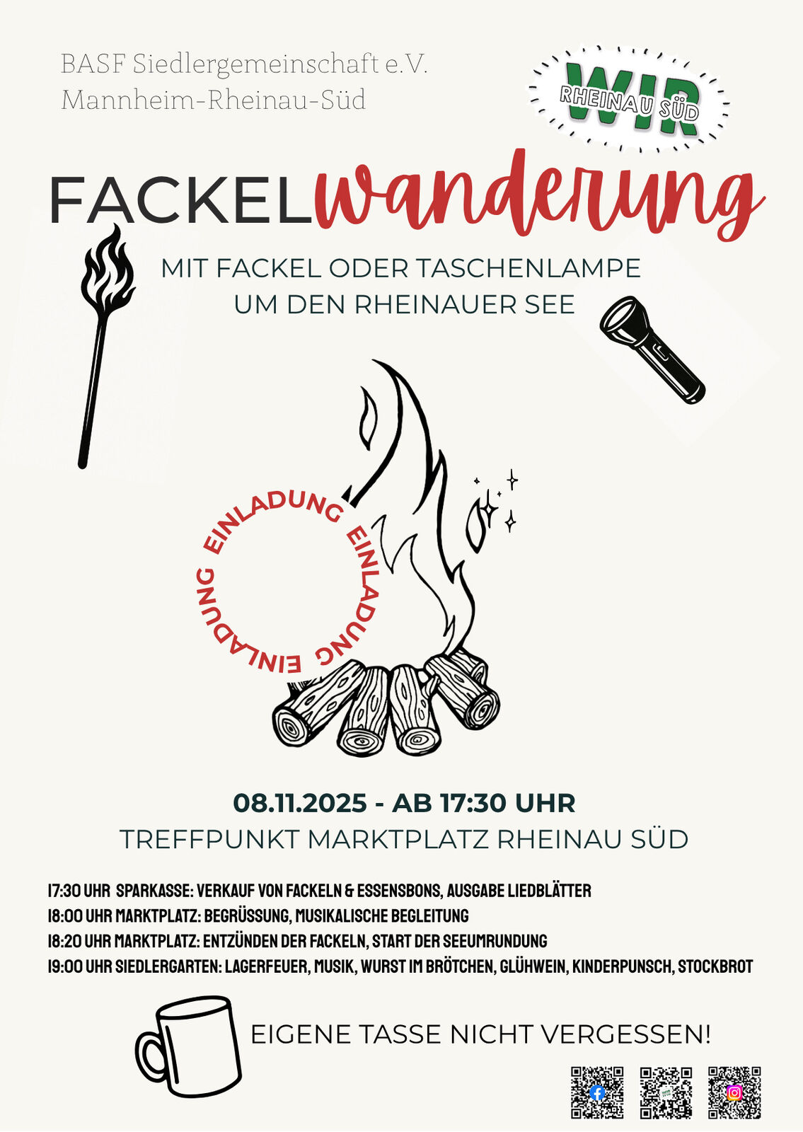 Plakat zur Fackelwanderung