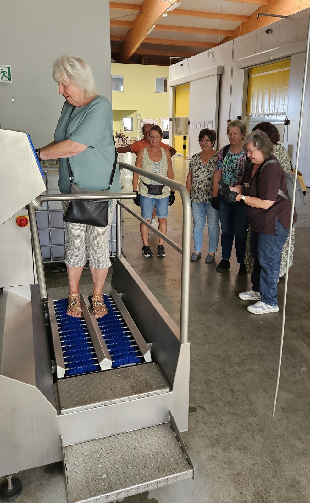 Desinfizierung vor Zutritt zu den Gewächshäusern