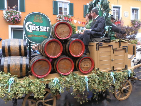 Bier-Wagen beim Weinlesefest
