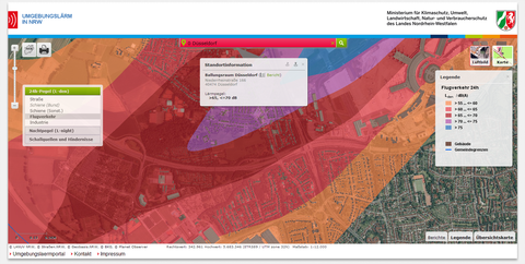 DUS Fluglärm 24h Pegel (L-den)