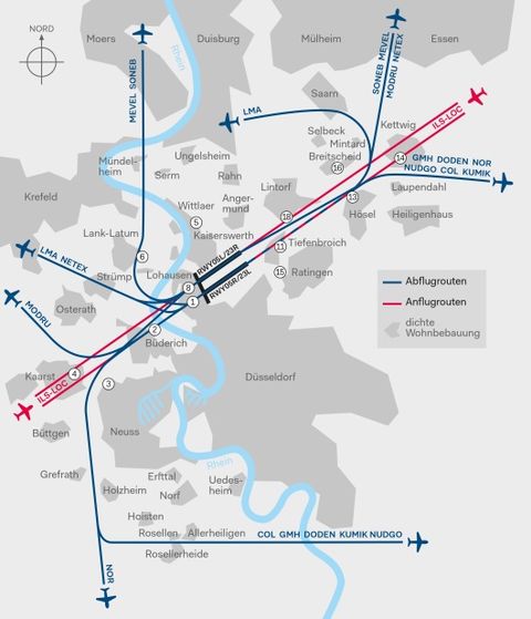 An- und Abflugrouten