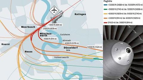 DUS Jets weichen wegen Gewittersturm aus