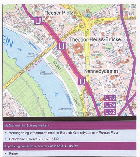 Untertunnelung auf der Kaiserswertherstrasse