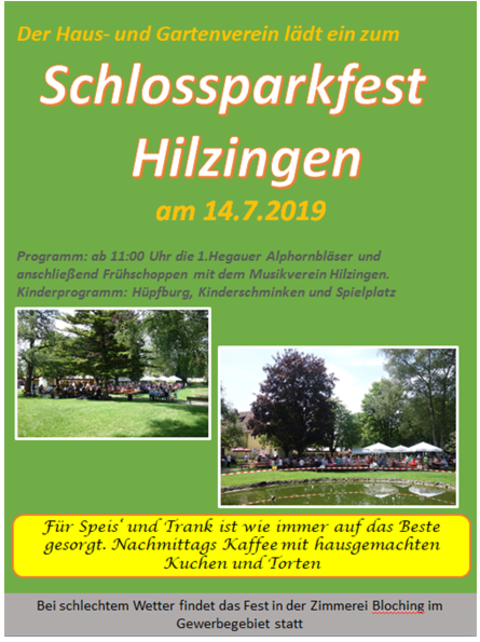 Einladung Schlossparkfest