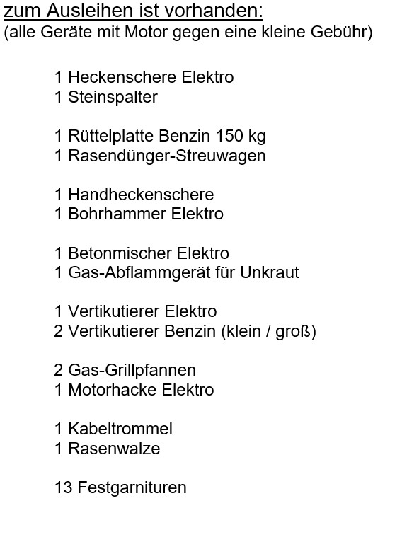 zum Verleihen