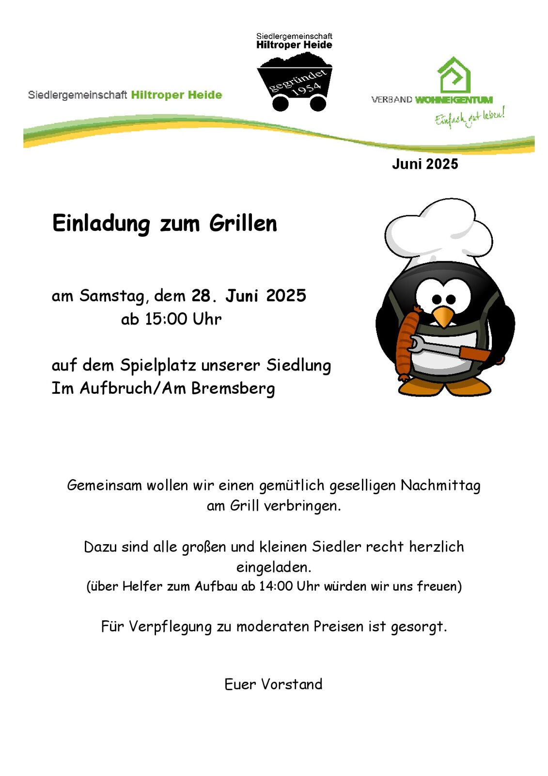 Einladung Siedlertreff
